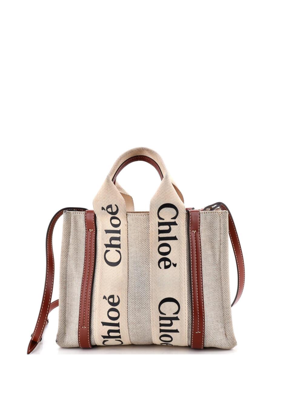 Chloe Woody Convertible Tote Canvas #264957C95B